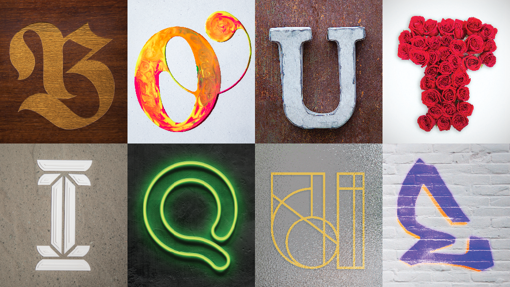 A collage of different colored circles.